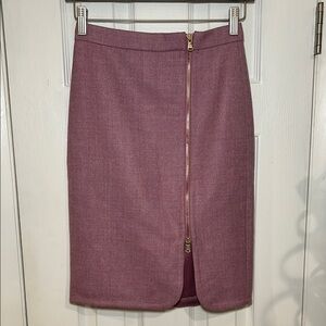 NEW J. Crew Elegant Pink Zippered Women's Skirt size 00P and 2P